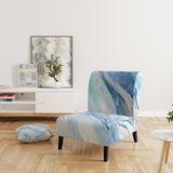 Blue Silver Spring II Modern Lake House Accent Chair