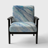 Blue Silver Spring II Modern Lake House Accent Chair