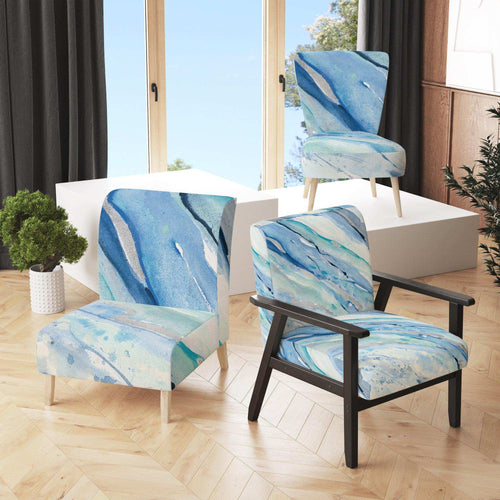 Blue Silver Spring I - Modern Accent Chair