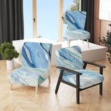 Blue Silver Spring I Modern Lake House Accent Chair