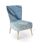 Blue Silver Spring I Modern Lake House Accent Chair