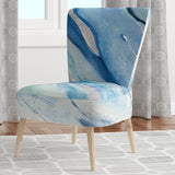 Blue Silver Spring I Modern Lake House Accent Chair