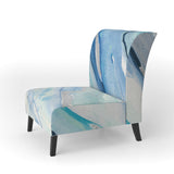 Blue Silver Spring I Modern Lake House Accent Chair