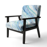 Blue Silver Spring I Modern Lake House Accent Chair