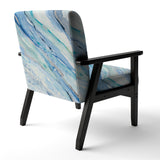 Blue Silver Spring I Modern Lake House Accent Chair