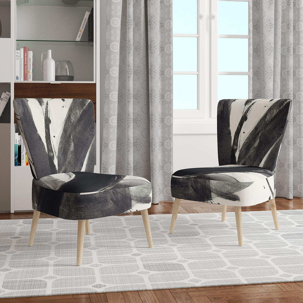 Minimalistic Roller II Mid-Century Accent Chair