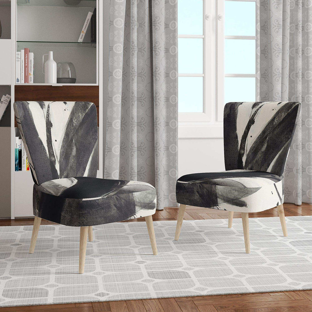 Minimalistic Roller II Mid-Century Accent Chair