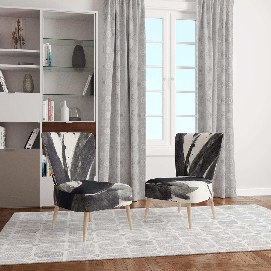 Minimalistic Roller II Mid-Century Accent Chair
