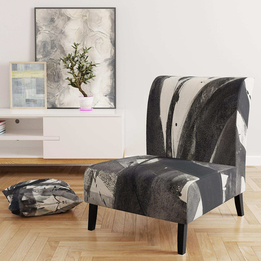 Minimalistic Roller II Mid-Century Accent Chair