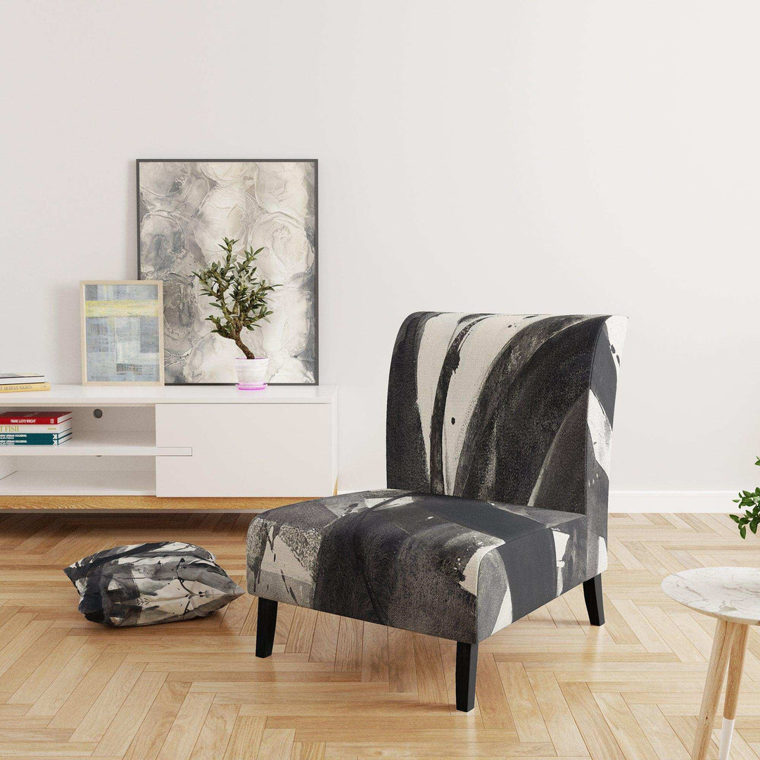 Minimalistic Roller II Mid-Century Accent Chair