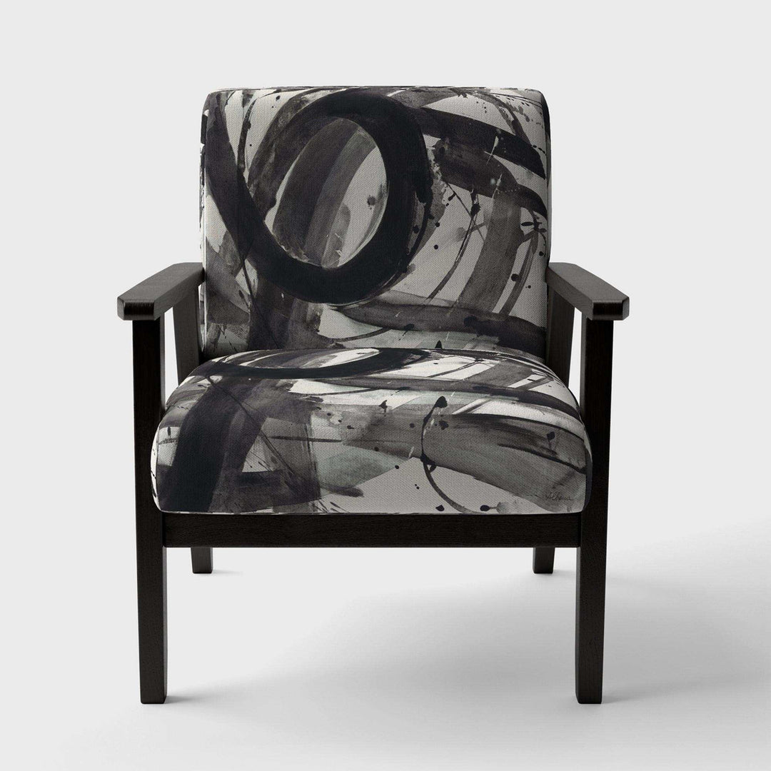 Minimalistic Roller II Mid-Century Accent Chair