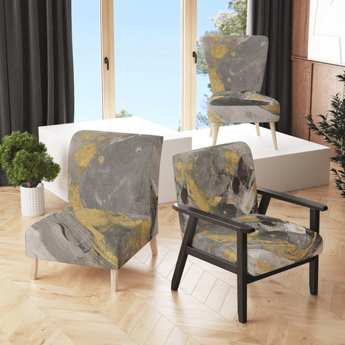 Marble Gold and Black II - Modern Accent Chair