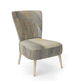 Gold Square Watercolor Glam Accent Chair
