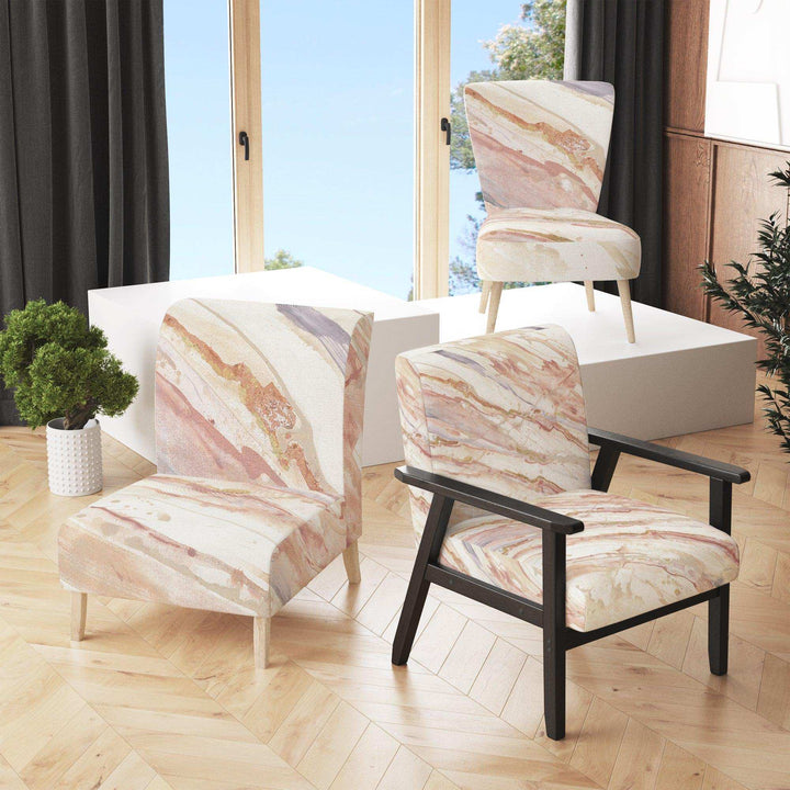 Copper Dreams watercolor Sleek &amp; Chic Modern Accent Chair