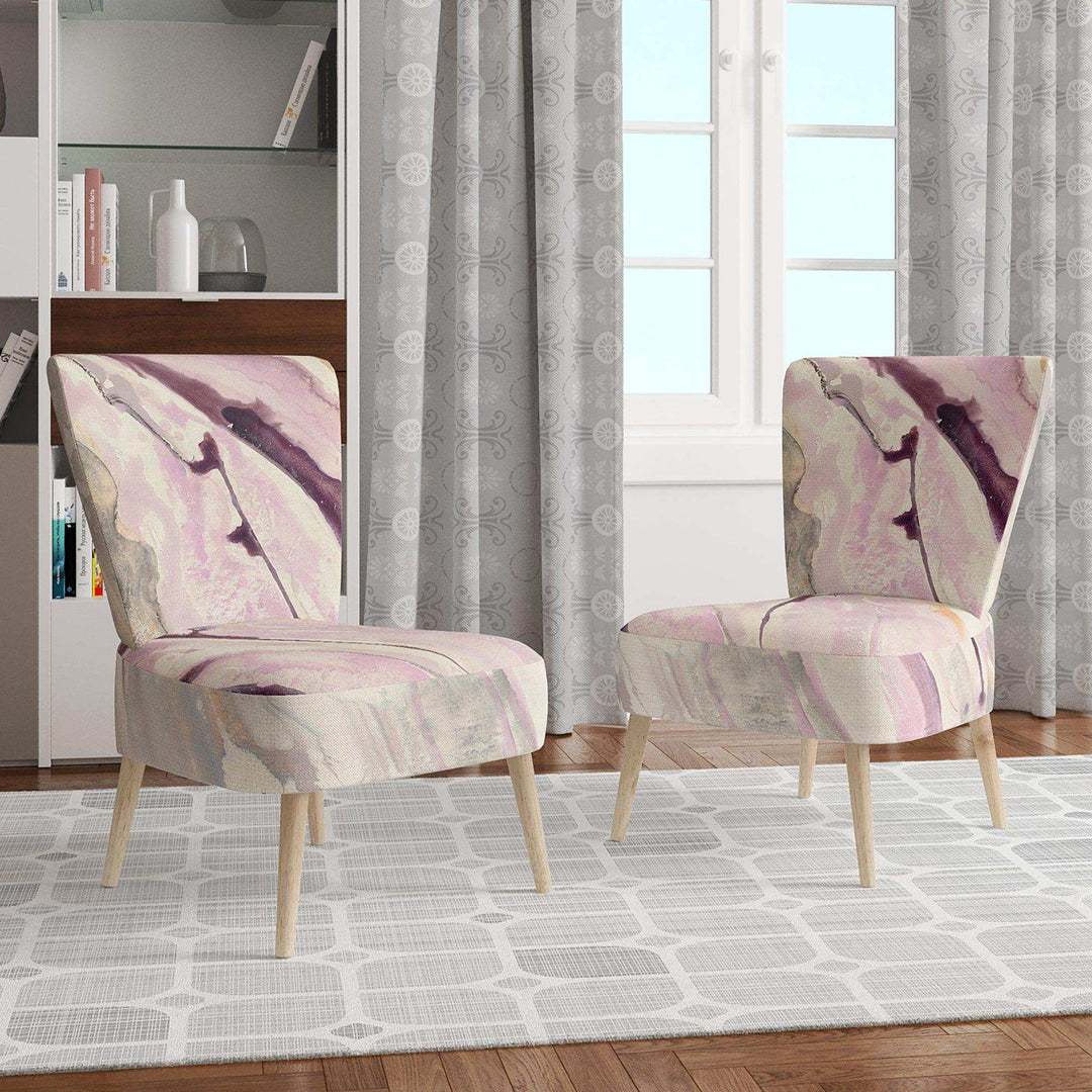Shaby Pink Marble Sleek &amp; Chic Modern Accent Chair