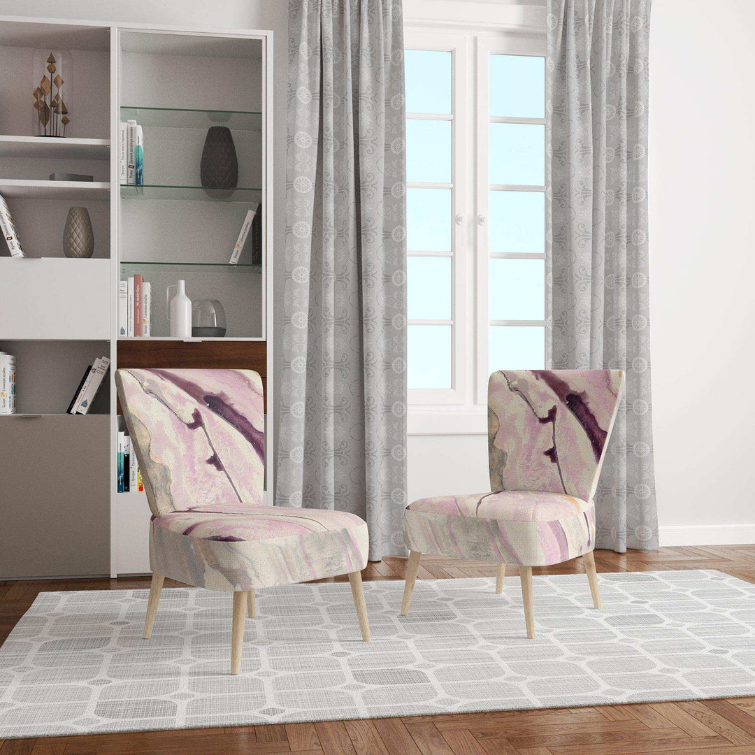 Shaby Pink Marble Sleek &amp; Chic Modern Accent Chair