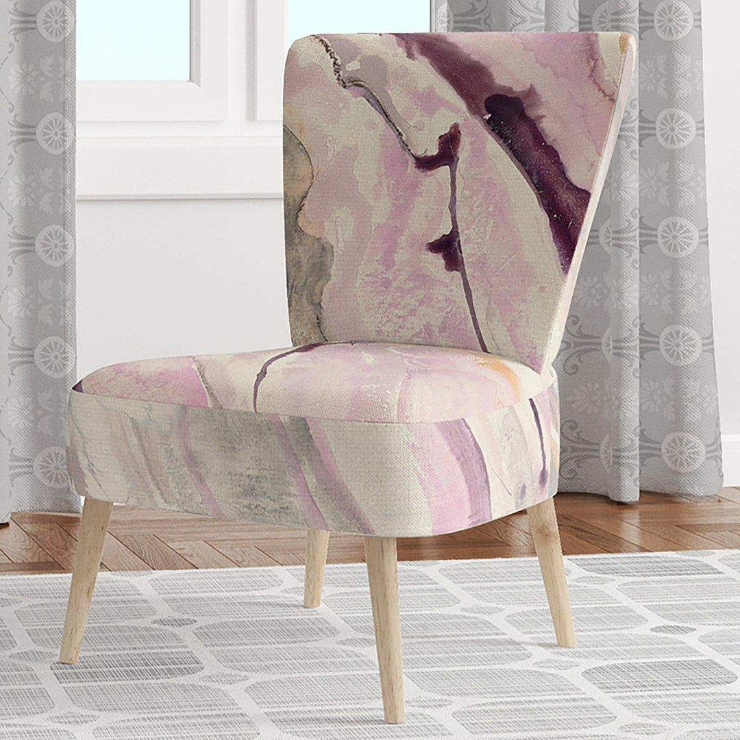 Shaby Pink Marble Sleek &amp; Chic Modern Accent Chair