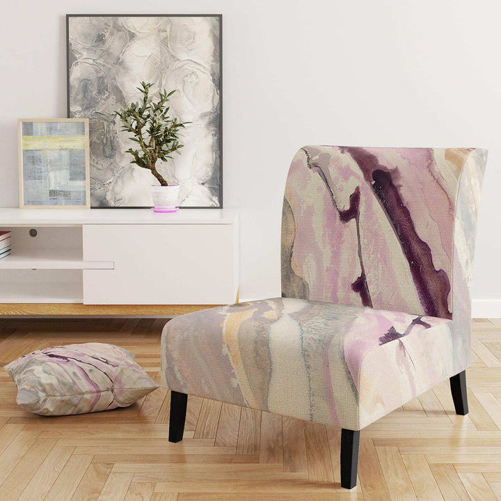 Shaby Pink Marble Sleek &amp; Chic Modern Accent Chair