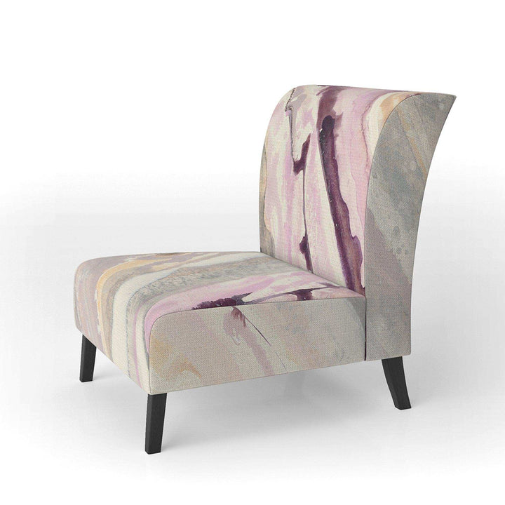 Shaby Pink Marble Sleek &amp; Chic Modern Accent Chair