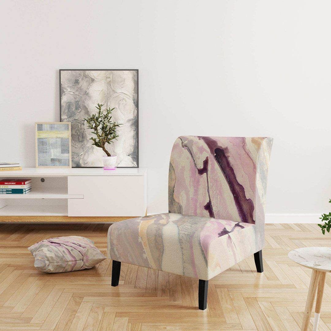 Shaby Pink Marble Sleek &amp; Chic Modern Accent Chair