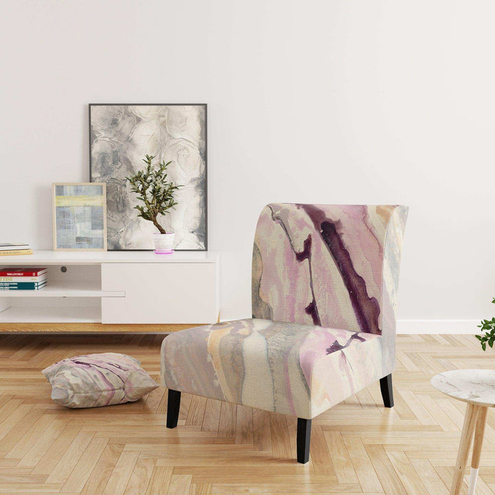 Shaby Pink Marble Sleek &amp; Chic Modern Accent Chair
