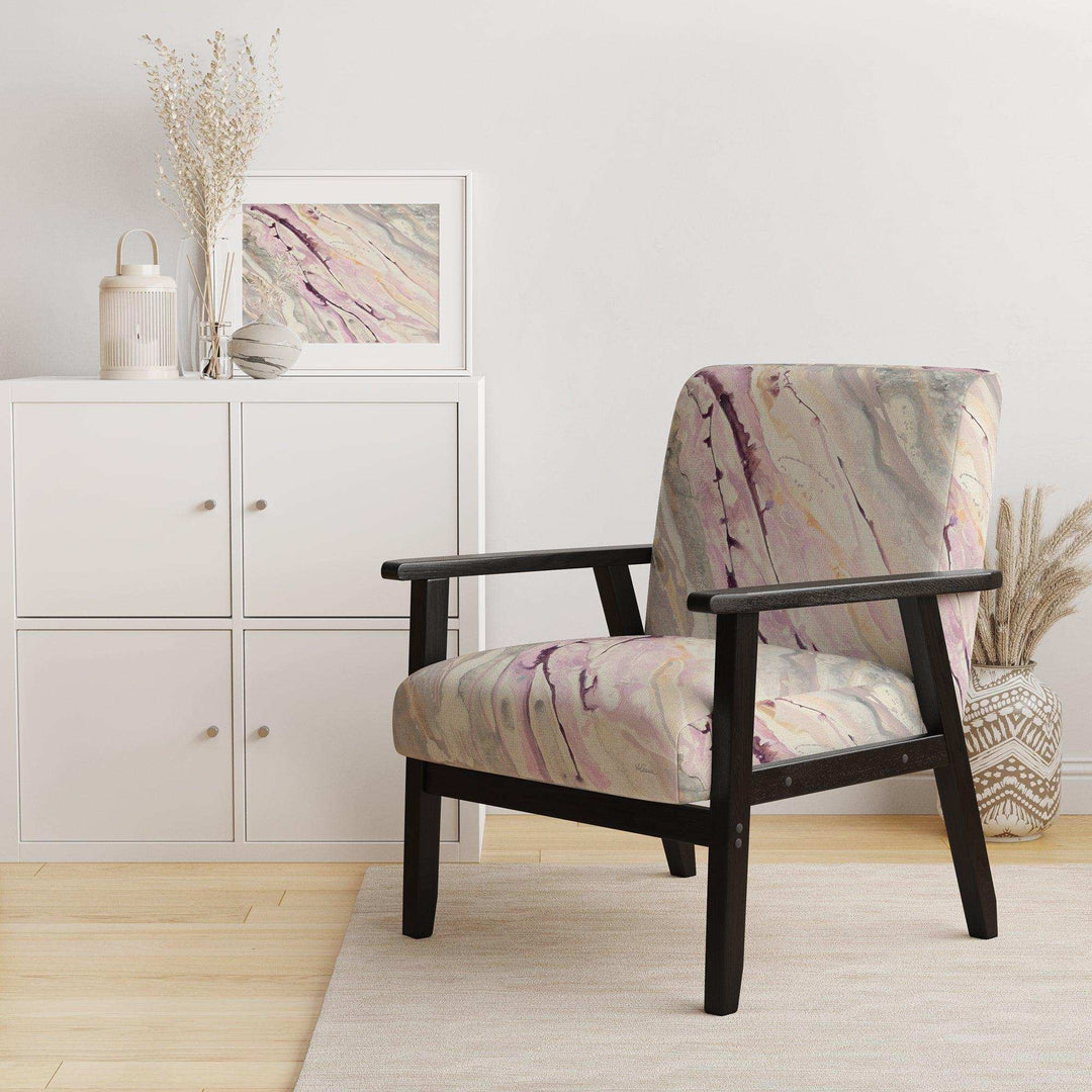 Shaby Pink Marble Sleek &amp; Chic Modern Accent Chair