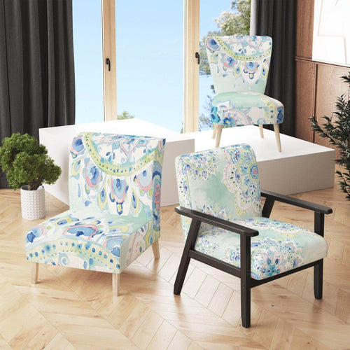 Watercolor mandalas IV - Farmhouse Accent Chair