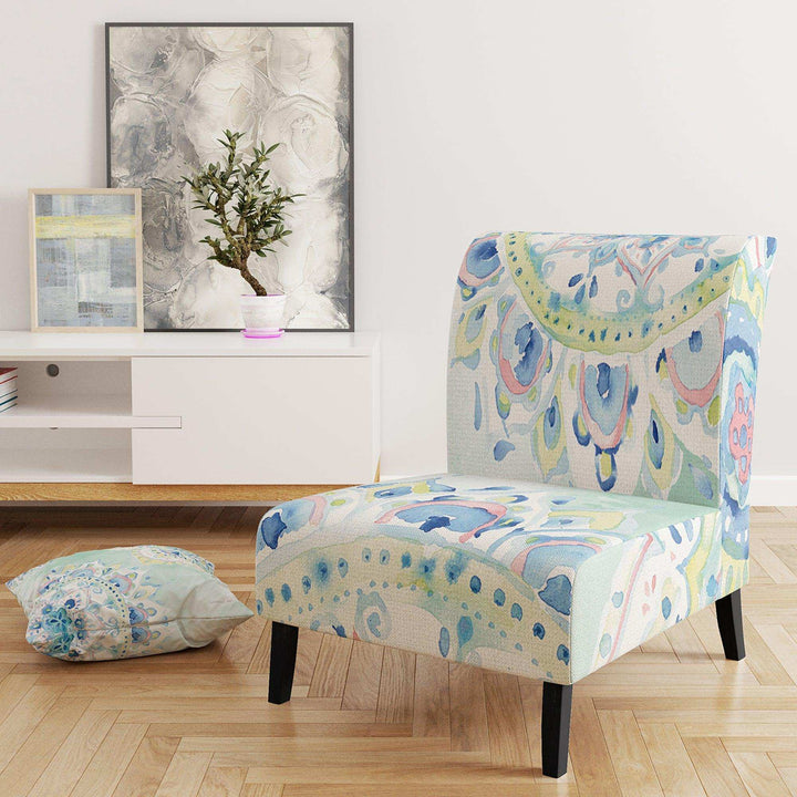 Watercolor mandalas IV Floral Accent Chair