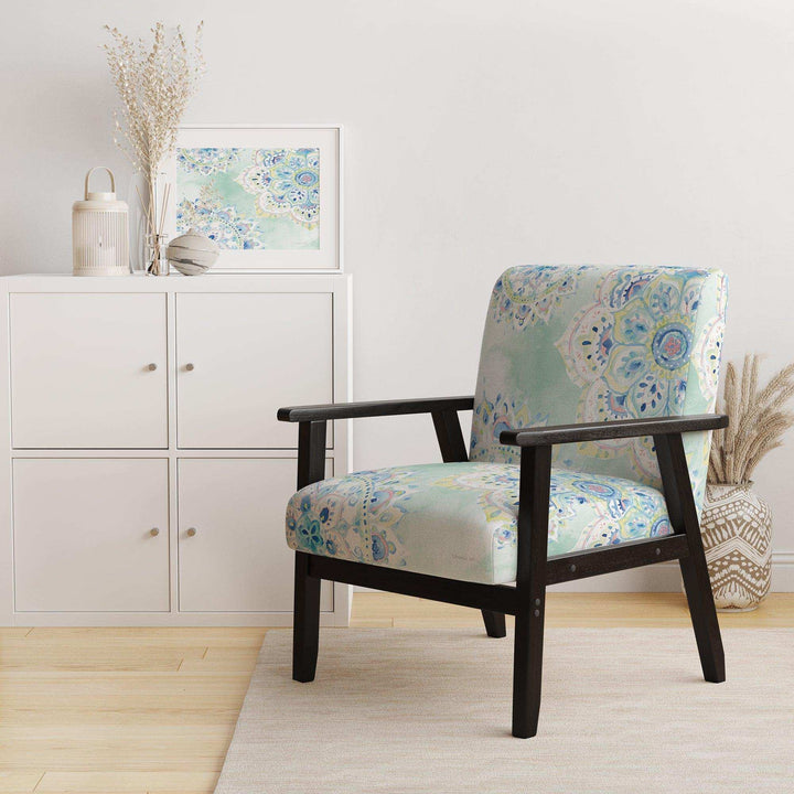 Watercolor mandalas IV Floral Accent Chair