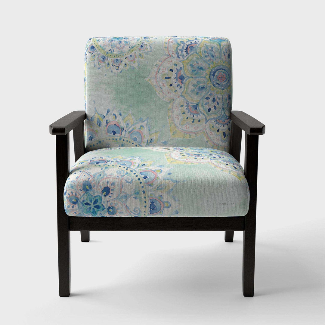 Watercolor mandalas IV Floral Accent Chair
