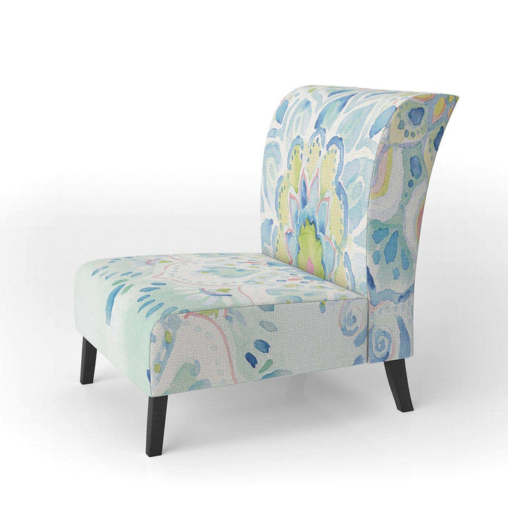 Watercolor mandalas III Floral Accent Chair