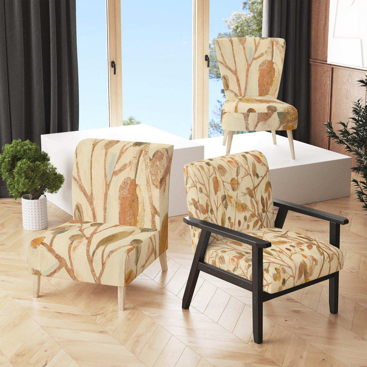 Copper Branches Composition Lake House Accent Chair
