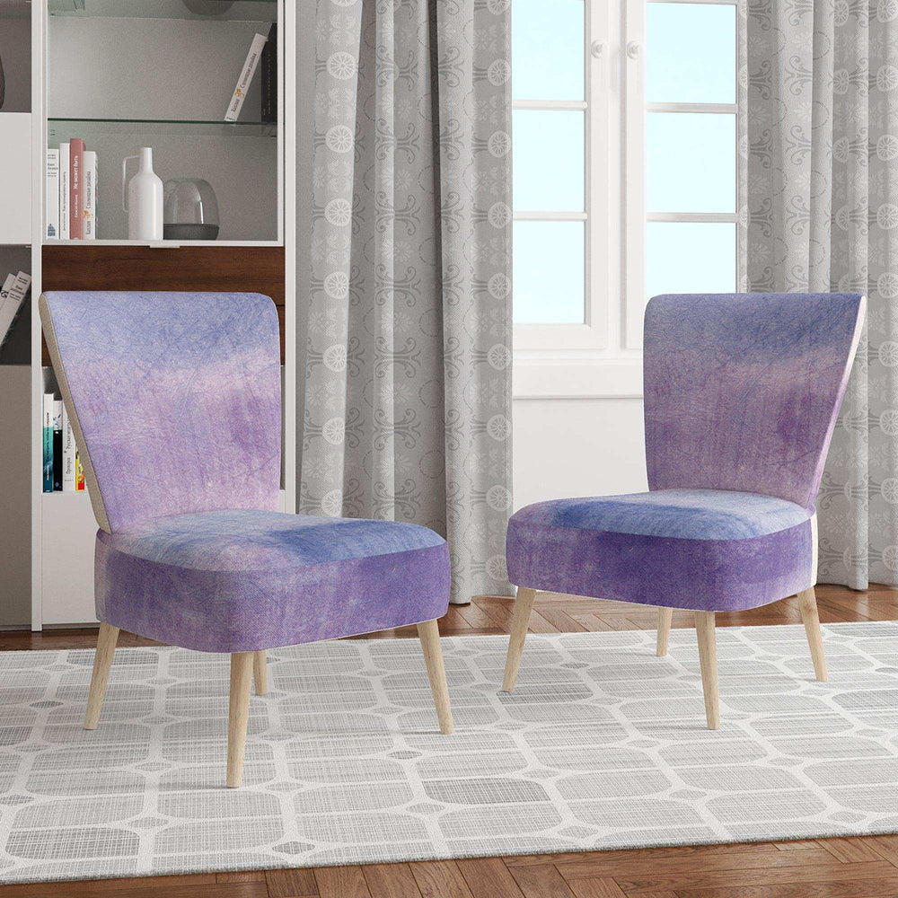 Watercolor Purple Haze I Modern Accent Chair