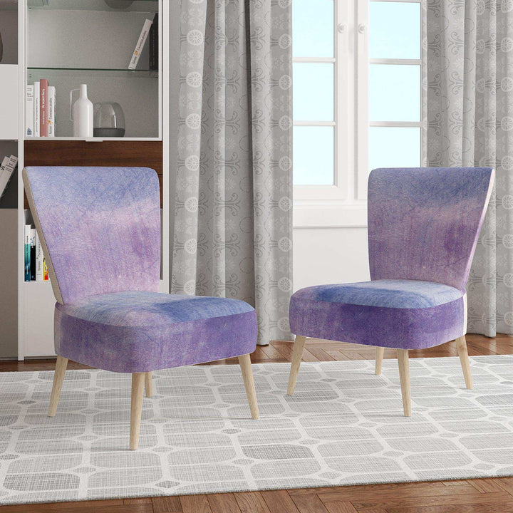 Watercolor Purple Haze I Modern Accent Chair