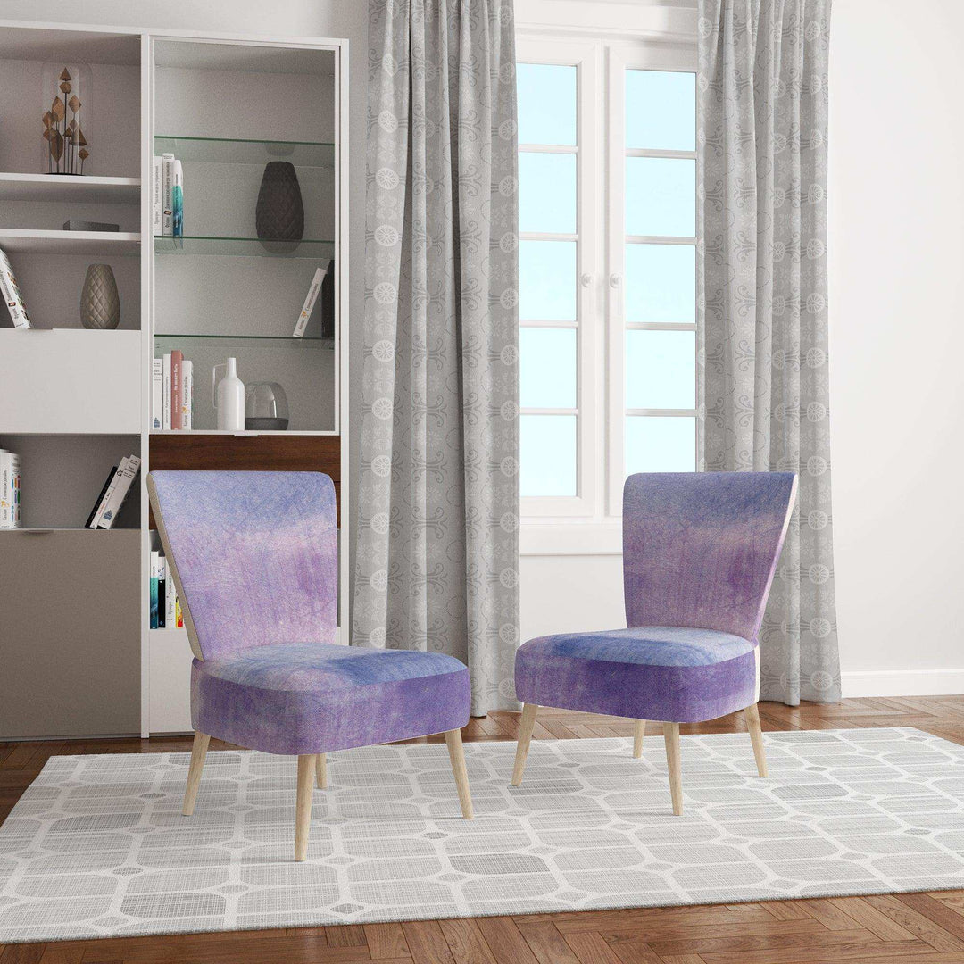 Watercolor Purple Haze I Modern Accent Chair