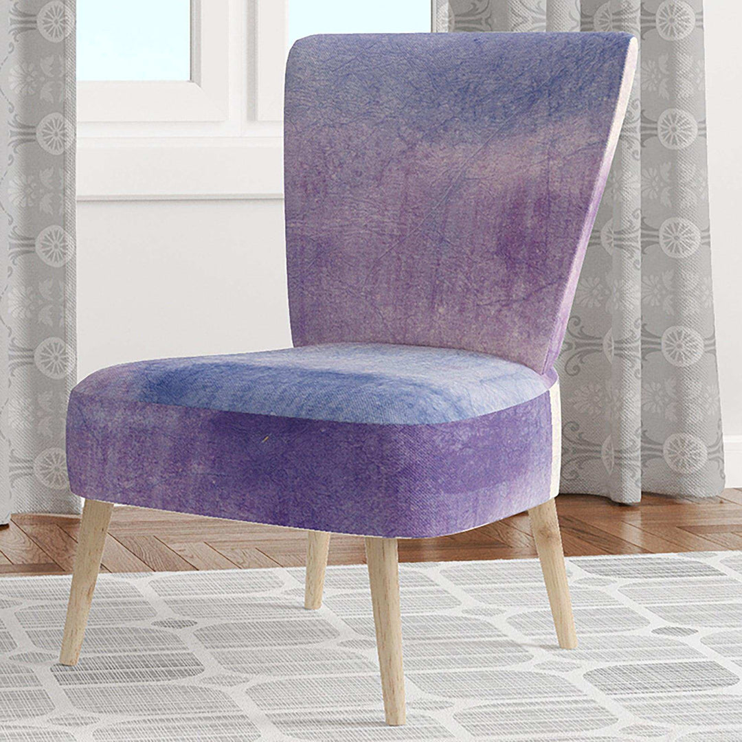 Watercolor Purple Haze I Modern Accent Chair