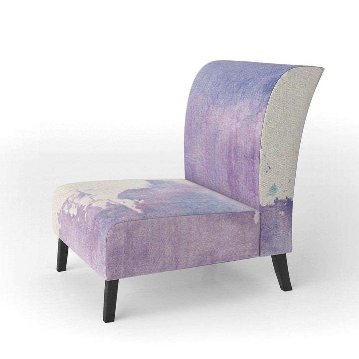 Watercolor Purple Haze I Modern Accent Chair