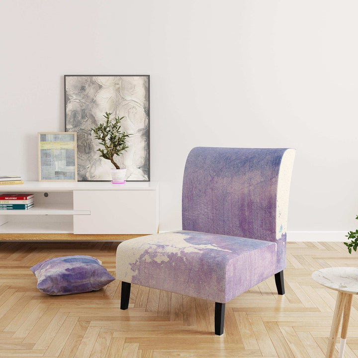 Watercolor Purple Haze I Modern Accent Chair