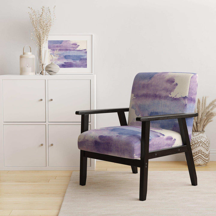 Watercolor Purple Haze I Modern Accent Chair