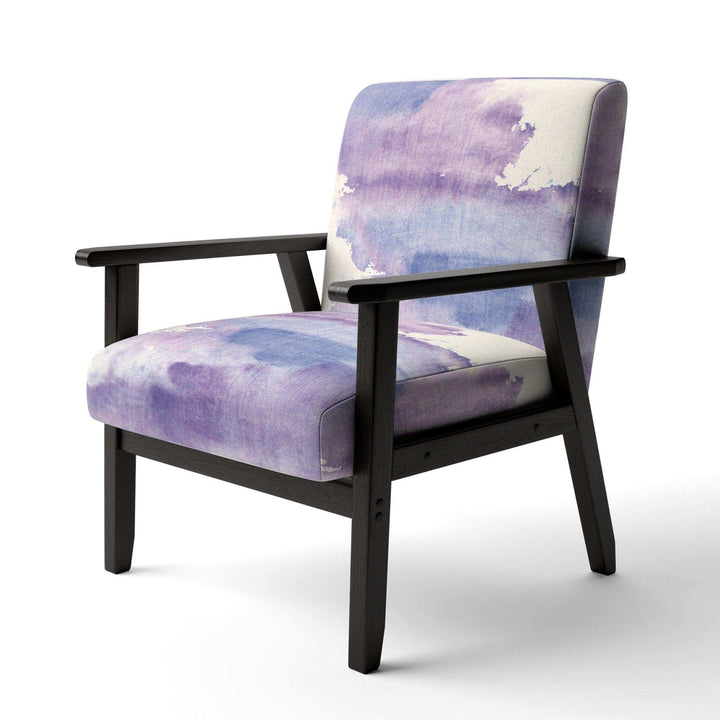 Watercolor Purple Haze I Modern Accent Chair