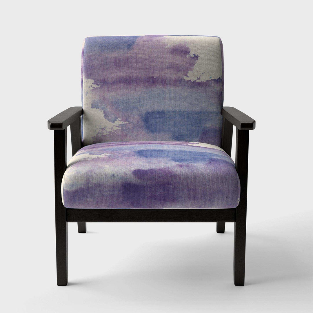 Watercolor Purple Haze I Modern Accent Chair