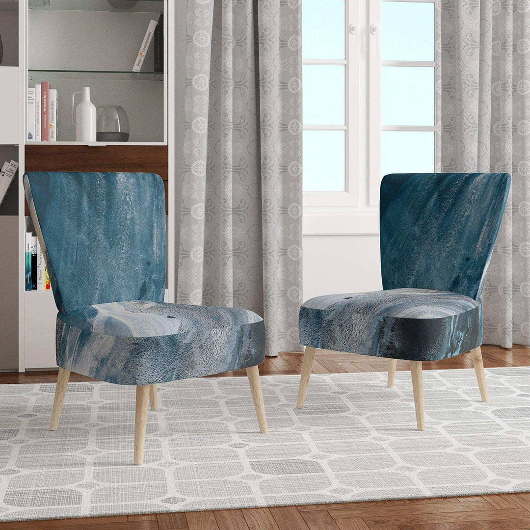 Splash Blue Indigo Modern Accent Chair