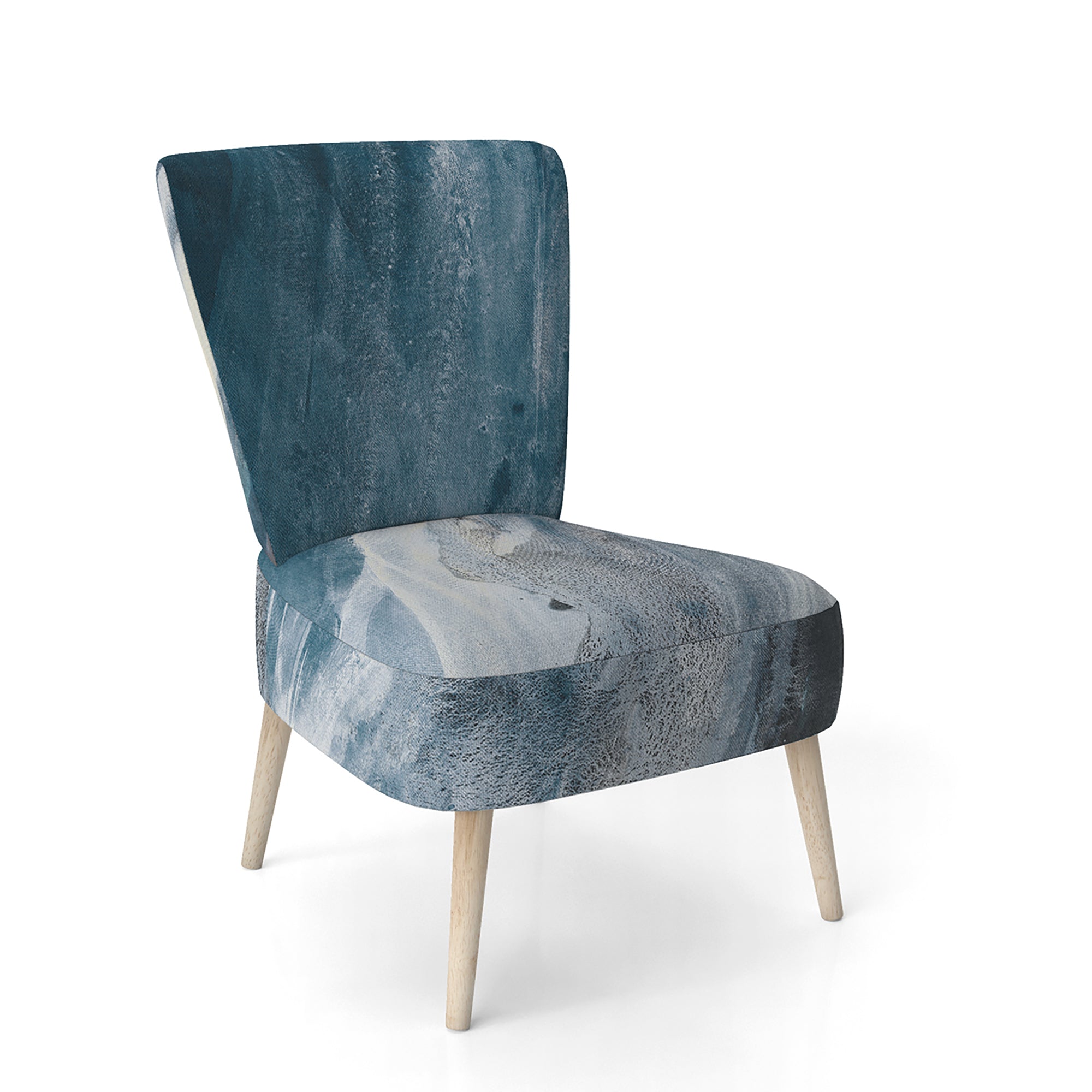 Splash Blue Indigo Modern Accent Chair