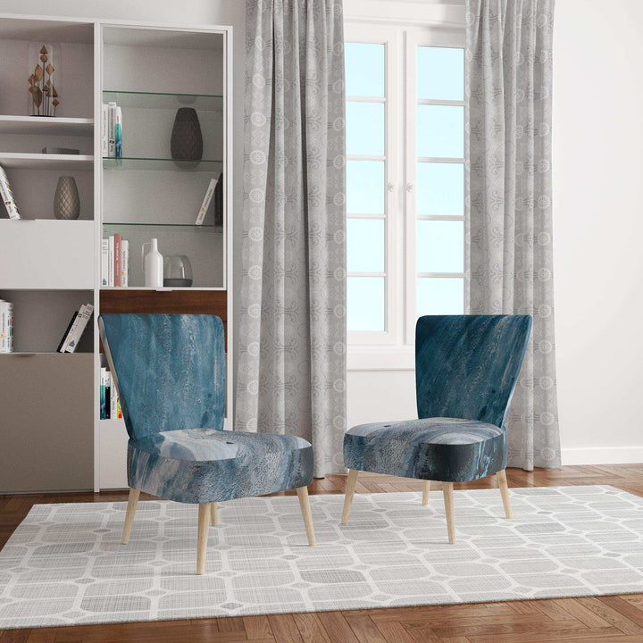 Splash Blue Indigo Modern Accent Chair