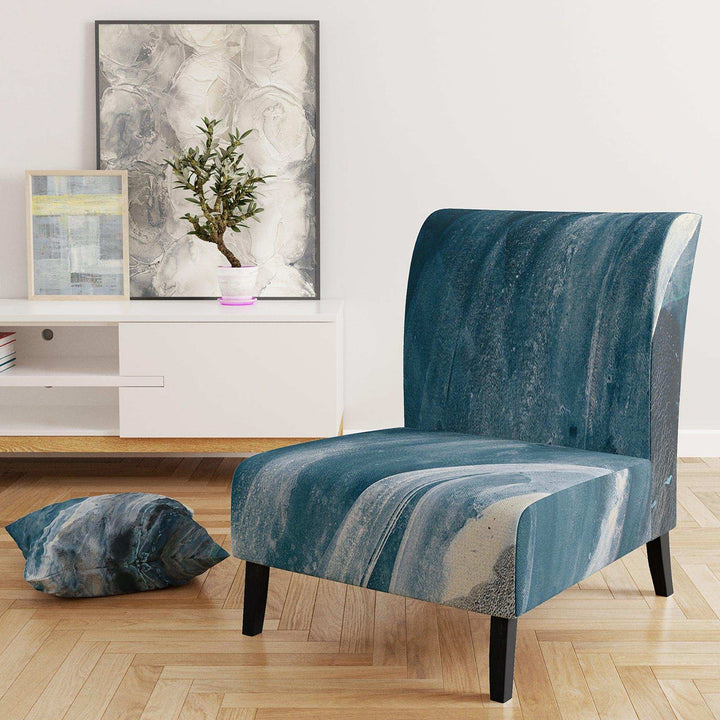 Splash Blue Indigo Modern Accent Chair