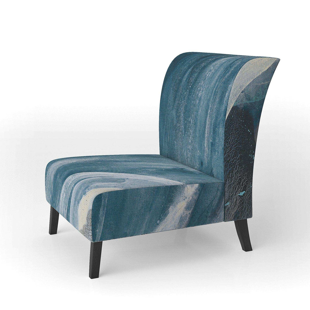 Splash Blue Indigo Modern Accent Chair
