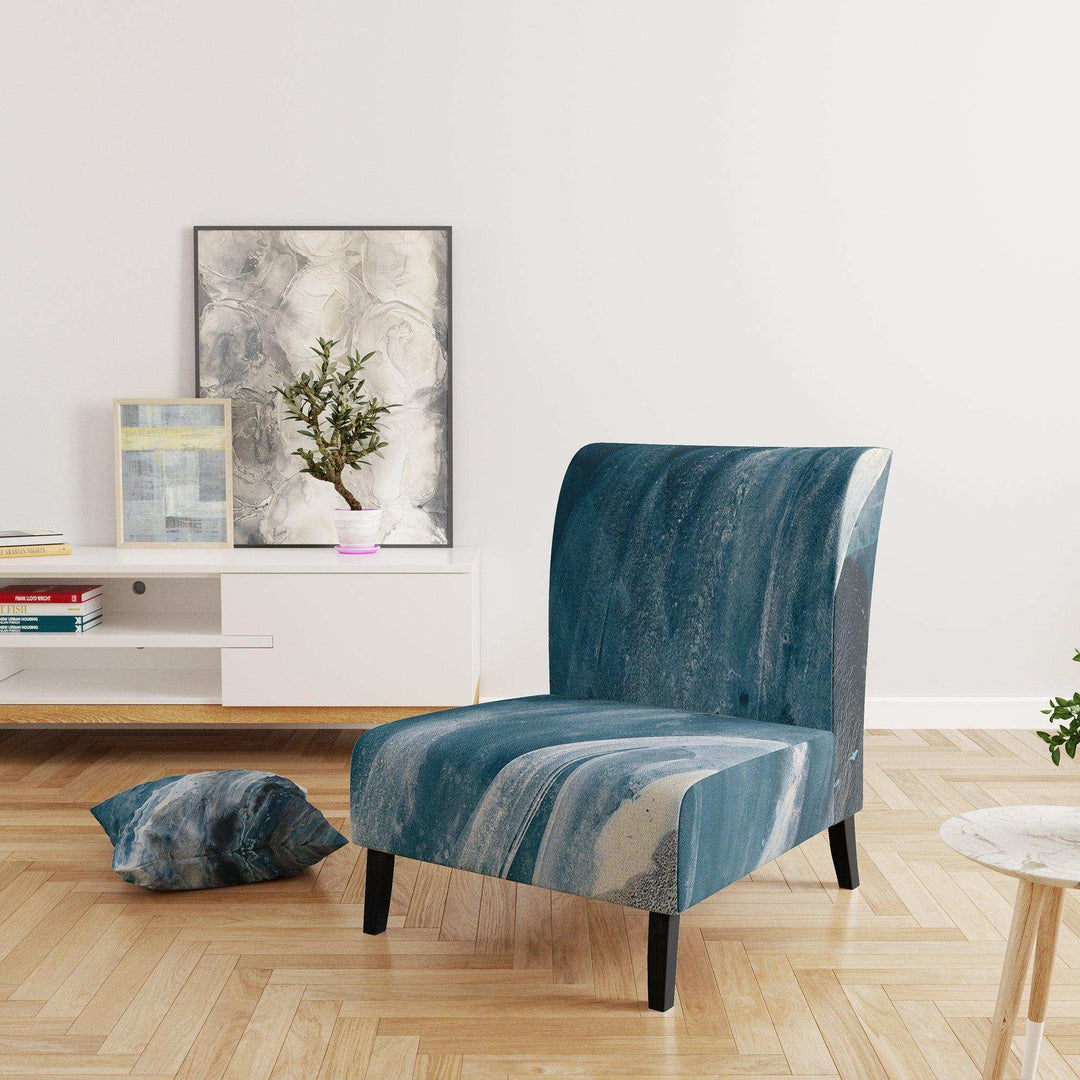 Splash Blue Indigo Modern Accent Chair