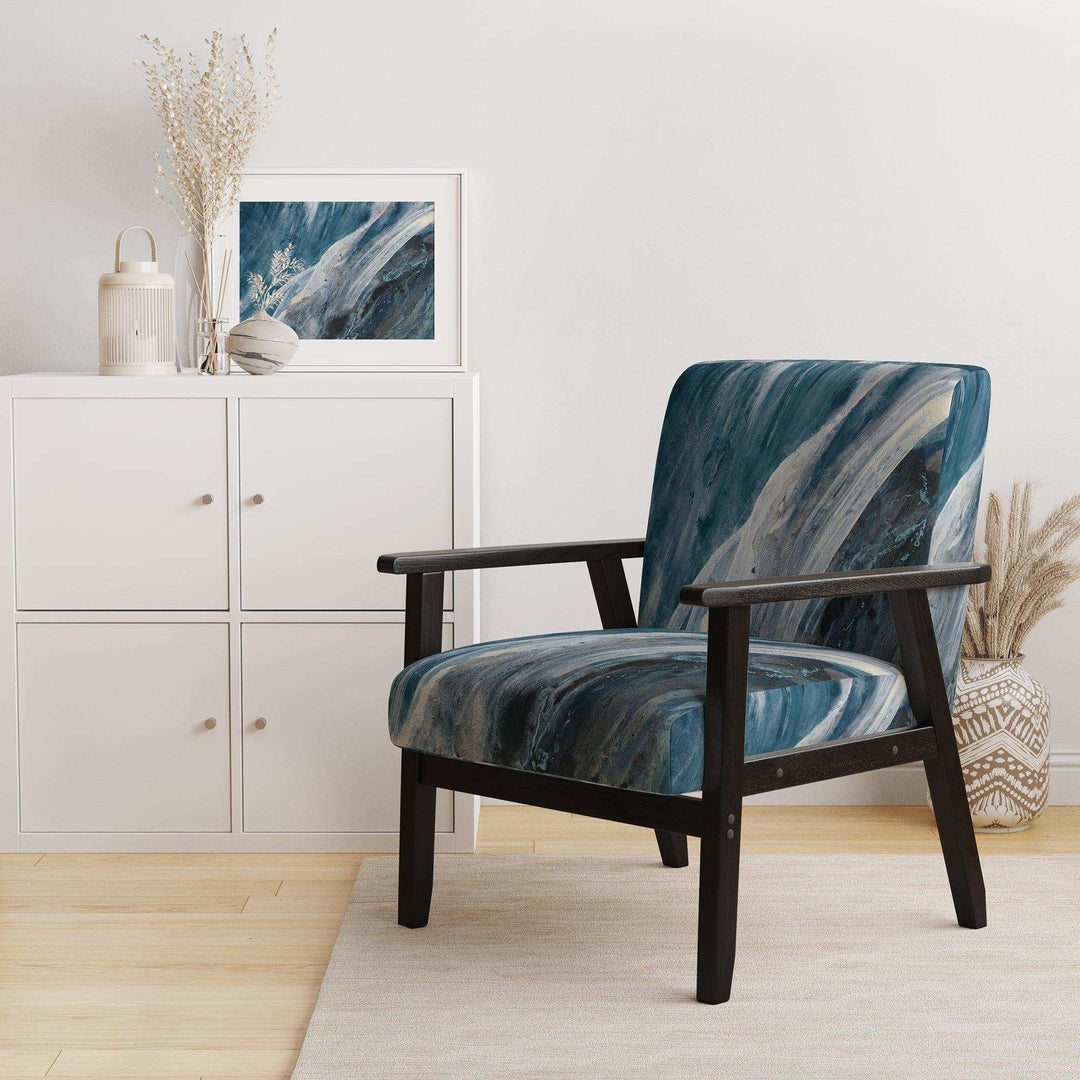 Splash Blue Indigo Modern Accent Chair