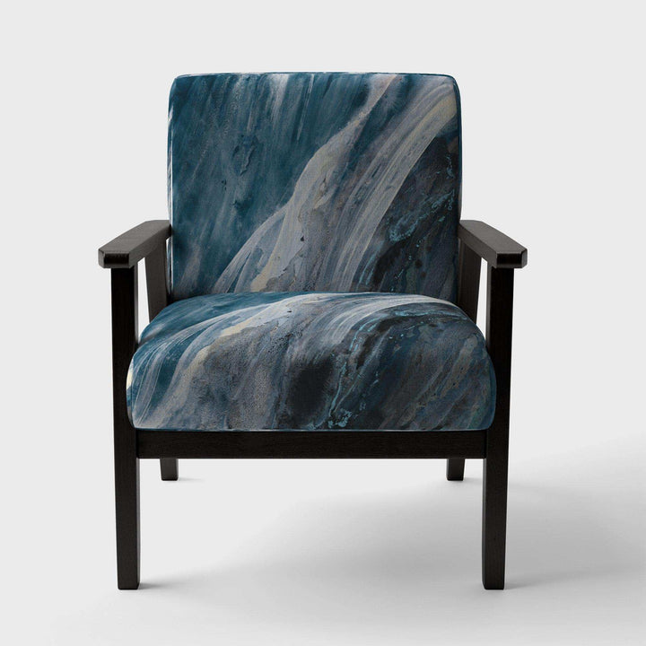 Splash Blue Indigo Modern Accent Chair