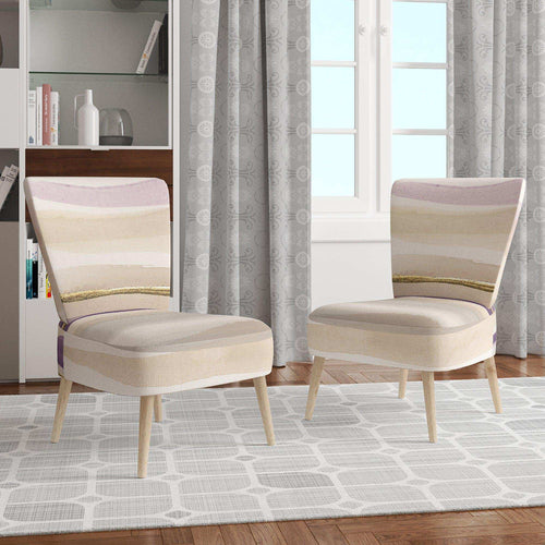 Shape of Glam Purple I - Shabby Chic Accent Chair